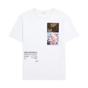 Hvit Grafisk Print Crew Neck T-skjorte