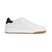 Hvite Skinn Sneakers for Menn