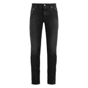 Slim Fit Jeans med Metall Detaljer