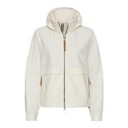 Off White Blouson Jakke med Hette