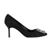 Elegant Silke Sateng Krystall Pumps