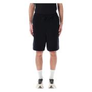 Sort French Terry Avslappede Shorts