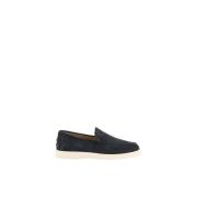 Semskede Slip-On Loafers med Grommet Detaljer