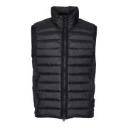 Svart Nylon Puffer Vest