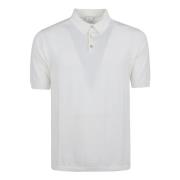 Hvit Genser Polo Skjorte Elegant Stil