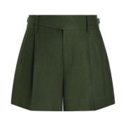 Grønn Lin Bermuda Shorts