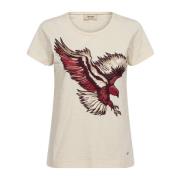 Brodert Eagle Tee Top T-skjorte