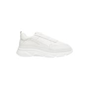 Hvite Skinn Sneakers Elegant Stil