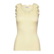 Pastel Yellow Blondekant Topp