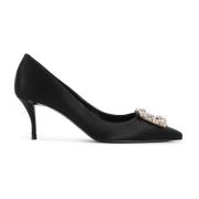 Svarte Pumps Elegant Stil Sko