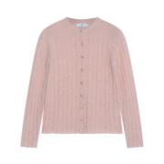 Rosa Klassisk Cardigan Jakke