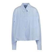 Stripete Button-Down Poplin Skjorte