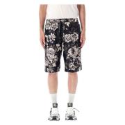 Luksus Silke Blomstermønster Bermuda Shorts