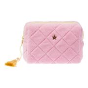 Terry Quilted Make-Up Pung Liten Bubblegum Rosa M/Pale Yellow