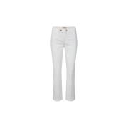 Hvite Flatterende Ankellange Jeans