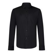 Svart Button-Down Skjorte for Menn