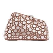 Beige Mini Clutch med Studs