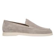 Herre Lyse Beige Loafers laget av Ekte Velur