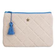 Terry Quilted Liten Pung Sand W/Ibiza BLÅ