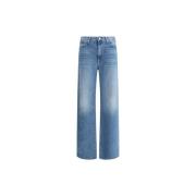 Høytlivs Straight-Leg Jeans med Fem-Lomme Design