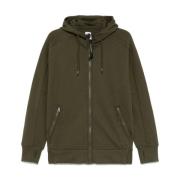 Grønn Fleece Zip-Up Hoodie Sweaters