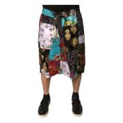 Multifarget Patchwork Cargo Bermuda Shorts