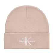 Brodert Logo Beige Bomullskaps