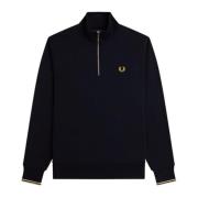 Blå Half Zip Sweatshirt Sweaters