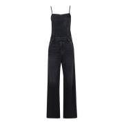 Grå Ermeløs Jumpsuit Damekjole