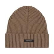 Klassisk Bomull Rib Beanie Lue