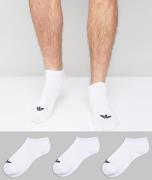 adidas Originals 3 Pack Trainer Socks In White S20273