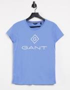 GANT lock up crew neck t-shirt in blue