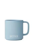 Siblings Cup Blue Design Letters