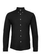 Yarn Dyed Oxford Superflex Shirt L/ Black Lindbergh