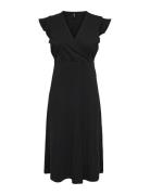 Onlmay Life S/L Wrap Midi Dress Jrs Noos Black ONLY