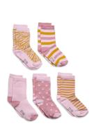 Sock W. Pattern Pink Minymo