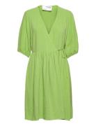 Slframi 2/4 Short Wrap Dress B Green Selected Femme