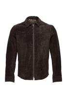 Clark Zipped Suede Shirt Jacke Brown Jofama