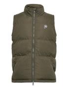 P Bear Funnel Neck Puffer Gilet Green Penfield