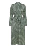Patterned Satin Dress Green Esprit Collection