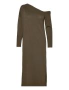 Lolamw Cut Out Knit Dress Khaki My Essential Wardrobe