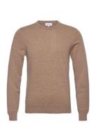 Man O-Neck Plain Brown Davida Cashmere