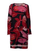 Moss Crepe Dress W. Branch Print & Red Coster Copenhagen