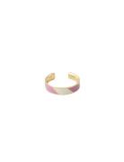 Striped Candy Ring Pink Design Letters