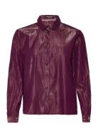 Cotton Lurex Regular Fit Shirt Purple Scotch & Soda