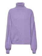 Recycled Wool Mix Rerik Sweater Purple Mads Nørgaard