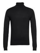 Mélange Roll Neck Knit Black Lindbergh