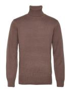 Grant Turtleneck Cotton Knit Brown Les Deux