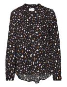 Slffiola Ls Aop Top B Black Selected Femme