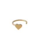 Heart Ring Gold Design Letters